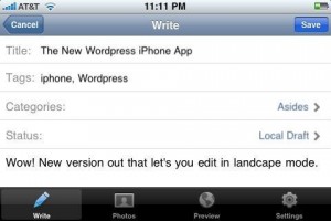 The New WordPress iPhone App