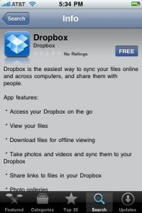 Dropbox for iPhone